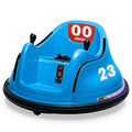 Kidzone Voiture pare chocs électrique 6 V, lumières LED et rotation à 360 degrés, pour enfants et tout petits de 1,5 à 6 ans, autocollant à faire soi même avec télécommande, certifié ASTM :Jeux et Jouets