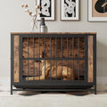 HOJINLINERO Cage pour chien   Meuble   En bois   Pour la maison   Niche moderne d'intérieur avec portes et plateau amovible   Table d'appoint très résistante pour chiens de grande taille et moyenne