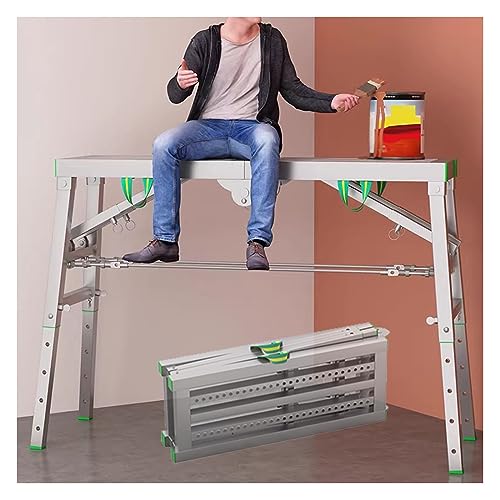 Échafaudage pliable réglable multi usages avec 5 échelons pour travaux d'ingénierie à domicile