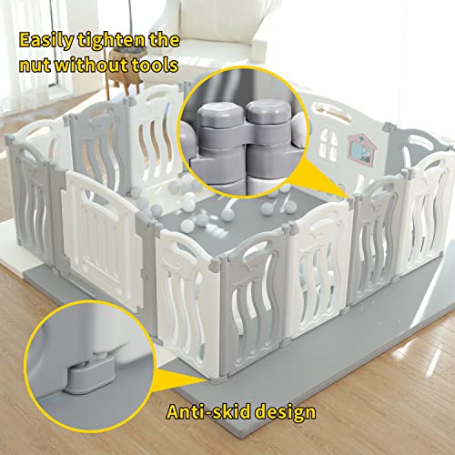 Gupamiga Parc Bebe Modulable, Parc Bebe Pliable, Parcs pour Enfants ou Bébé avec Planche à Dessin (12 2 Panneaux) :Bébé et Puériculture