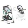 hauck Chaise Haute Bébé Sit N Relax, Inclus Transat Bebe avec Arche de Jeux, Siège Enfant avec Plateau, Châssis Réglable en Hauteur avec Roues et Panier, Pliable   Hearts : Hauck:Bébé et Puériculture