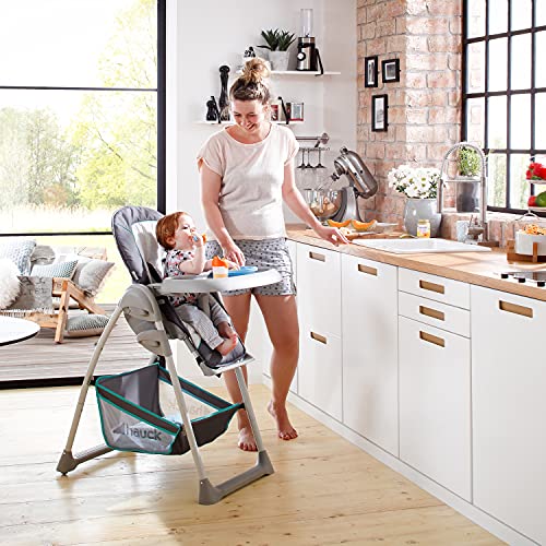 hauck Chaise Haute Bébé Sit N Relax, Inclus Transat Bebe avec Arche de Jeux, Siège Enfant avec Plateau, Châssis Réglable en Hauteur avec Roues et Panier, Pliable   Hearts : Hauck:Bébé et Puériculture