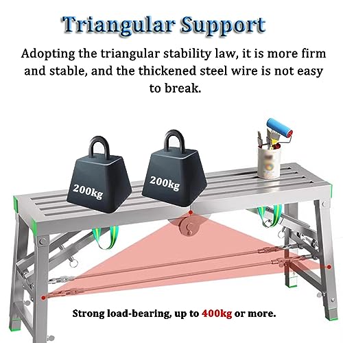 Échafaudage pliable réglable multi usages avec 5 échelons pour travaux d'ingénierie à domicile