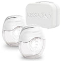 KISSBOBO Tire Lait Électrique Main Libre, Léger et Mince，Avec des essentiels pour l'allaitement，Idéal pour les Mamans, Cadeau Parfait pour Amis et Partenaires，Coffret Cadeau (Blanc/2PCS) :Bébé et Puériculture