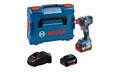 Bosch Professional 18V System boulonneuse sans fil GDX 18V–200 C (couple maxi : 200 Nm, avec 2 batteries 5,0 Ah, dans une L BOXX)