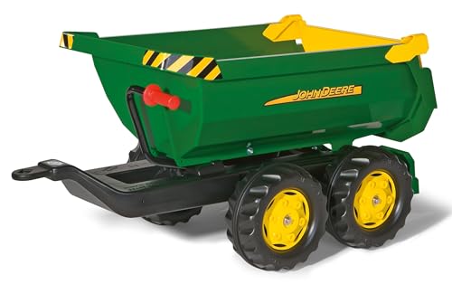 ROLLY TOYS   12 216 5   Remorque   Basculante Rollyhalfpipe John Deere   Double Essieux Vert :Jeux et Jouets