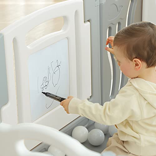 Gupamiga Parc Bebe Modulable, Parc Bebe Pliable, Parcs pour Enfants ou Bébé avec Planche à Dessin (12 2 Panneaux) :Bébé et Puériculture