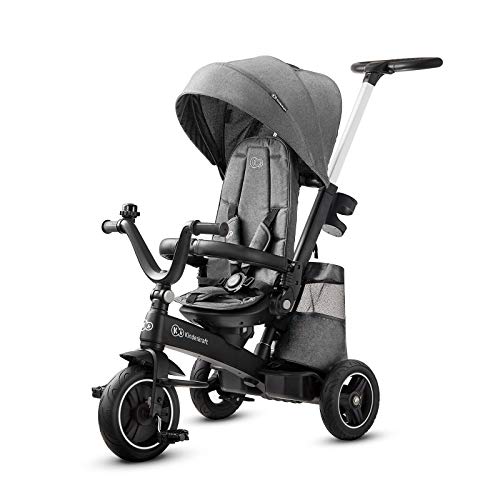 kk Kinderkraft Tricycle Enfant Évolutif Easytwist, 9 Mois à 5 Ans, Accesoires, Gris 1 Unité :Jeux et Jouets
