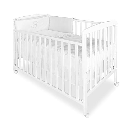 Asalvo 12371 Berceau en bois 120 x 60 cm Blanc :Bébé et Puériculture