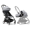 Stokke YOYO Black Frame with YOYO 6  Color Pack (Stone) and Newborn Pack (Stone) :Bébé et Puériculture
