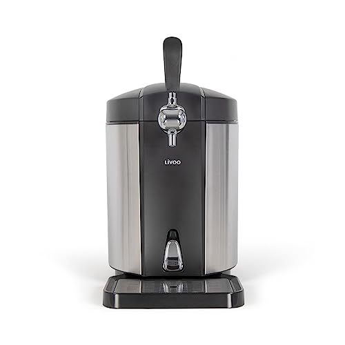 Livoo, Tireuse à bière DOM463, Compatible avec les fûts Heineken® de 5 L, Période de conservation de la bière : 30 jours, Système de refroidissement thermoélectrique intégré