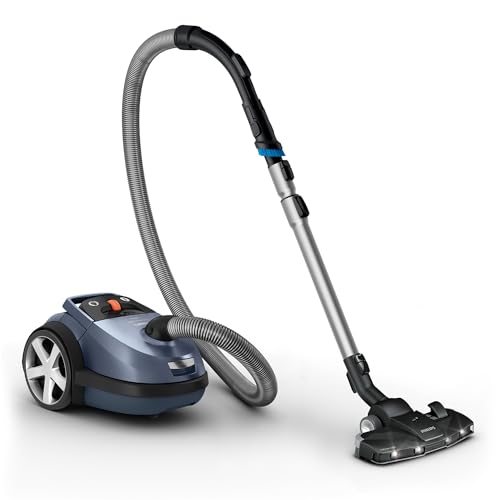 Philips Performer Aspirateur à Sac Silencieux   750W, Suceur TriActive LED, Mini Turbo Brosse, avec Filtre Anti Allergie (FC8787/09)
