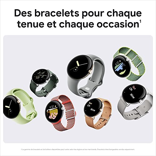 Google Pixel Watch connectée inoxydable