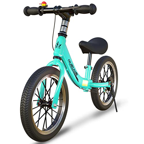 GASLIKE Draisienne Enfant 3 Ans et 4 5 6 7 Ans, Velo sans Pédales avec Frein et Béquille, 16 Pouces Pneus en Caoutchouc, 40 kg Maxi, Guidon et Selle Réglables, Cadeau pour Filles et Garçons, Vert :Jeux et Jouets