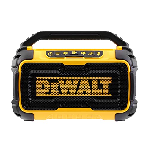 DEWALT   Enceinte Bluetooth XR 10,8/14,4/18 / 54V   DCR011 XJ   Sans Fil   Enceinte Connectée avec Port USB   Connectabilité dans un Rayon Maximal de 30 mètres :Informatique