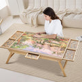 TALGIC Table de puzzle avec 6 tiroirs et pieds, planche de puzzle pliable de 1500 pièces avec housse et table de puzzle rotative réglable pour adultes. :Jeux et Jouets