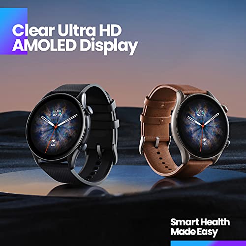 Amazfit GTR 3 Pro, 46 mm, Montre Connectée Homme, GPS, SpO2/Cardiofréquencemètre/Moniteur de Sommeil, 150  Modes Sportifs, Appels Bluetooth, Alexa, AMOLED Smartwatch Sport(Brun) :High Tech