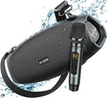 W KING Enceinte Bluetooth Puissante avec Microphone sans Fil,Haut parleurs d'extérieur 120W PEAK 70W sans Fil étanche,Triple Radiateurs Passifs Basse Profondes/DSP/Banque de Puissance/TF/AUX/EQ/Opener :High Tech