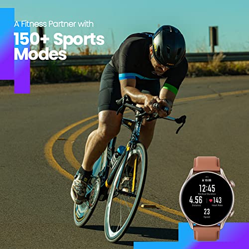 Amazfit GTR 3 Pro, 46 mm, Montre Connectée Homme, GPS, SpO2/Cardiofréquencemètre/Moniteur de Sommeil, 150  Modes Sportifs, Appels Bluetooth, Alexa, AMOLED Smartwatch Sport(Brun) :High Tech