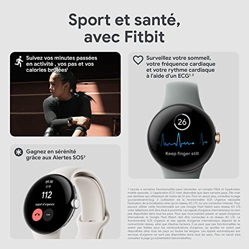 Google Pixel Watch connectée inoxydable