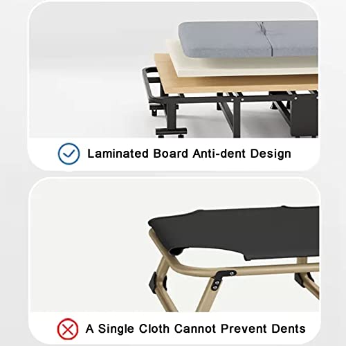 ZTGL Lit d'Appoint Pliable 80 x 190 cm avec Structure en Métal, Lit Pliant 1 Personne avec Matelas en éPonge Haute Densité Supporter Jusqu'à 180 KG, Facile à Ranger,190x70cm :Cuisine et Maison