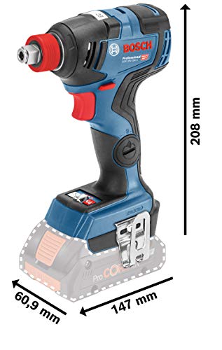 Bosch Professional 18V System boulonneuse sans fil GDX 18V–200 C (couple maxi : 200 Nm, avec 2 batteries 5,0 Ah, dans une L BOXX)