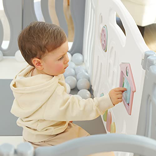 Gupamiga Parc Bebe Modulable, Parc Bebe Pliable, Parcs pour Enfants ou Bébé avec Planche à Dessin (12 2 Panneaux) :Bébé et Puériculture