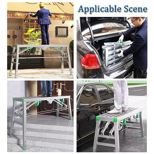 Échafaudage pliable réglable multi usages avec 5 échelons pour travaux d'ingénierie à domicile