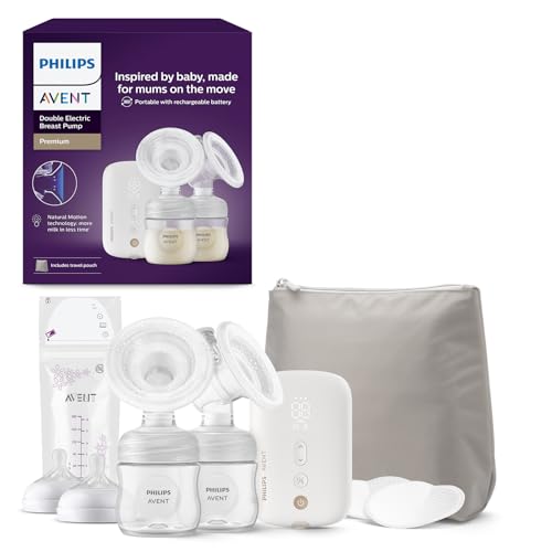 Philips Avent   Tire lait électrique double, qualité hospitalière et moteur rechargeable, inspiré par la tétée naturelle de bébés, trousse de transport, modèle SCF398/31 :Bébé et Puériculture