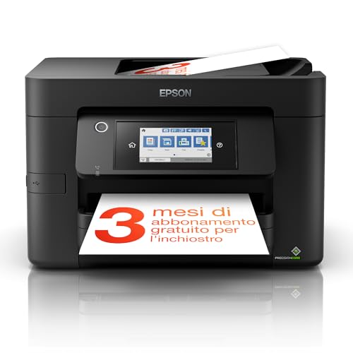 EPSON WorkForce Pro WF 4820DWF | Imprimante 4 en 1   Impression recto verso, Numérisation, Copie, Fax   WiFi Direct, Ethernet, 25ppm Noir/12ppm Couleur, PrecisionCore, Mobile, Compacte :Informatique