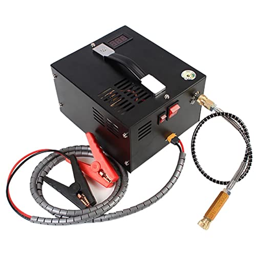 Compresseur d'air PCP, sans huile/eau, pompe haute pression portable 4500 psi 300 bars avec transformateur, alimenté par la voiture 12 V CC ou la maison 220 V CA, pompe de compresseur pour carabines
