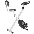 HOMCOM Vélo d'appartement pliable vélo de fitness vélo d'intérieur 8 niveaux de résistance magnétique avec dossier selle réglable écran LCD multifonction capteur fréquence cardiaque noir :Sports et Loisirs