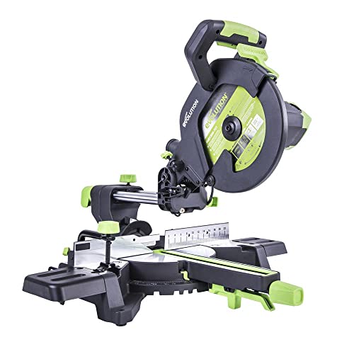 Evolution Power Tools   Scie à Onglet Coulissante Multi Matériaux F255SMS, 255 mm (230 V)