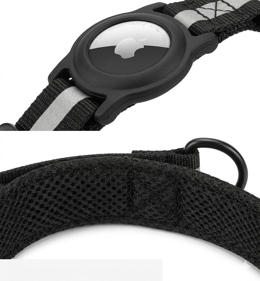Yasminer-Collier Réfléchissant Personnalisé pour Chien avec Nom Gravé